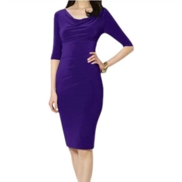 Lauren Ralph Lauren Purple Carleton Sheath Dress - Picture 1 of 8